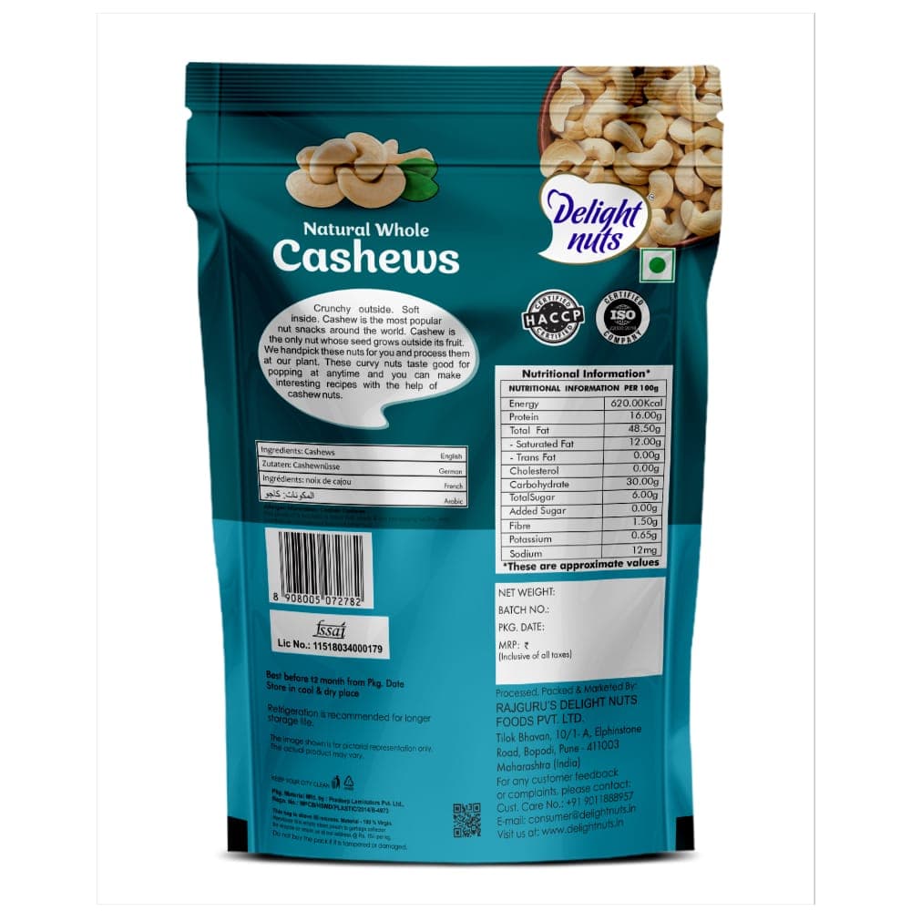 Natural Whole Cashews thumbnail 2