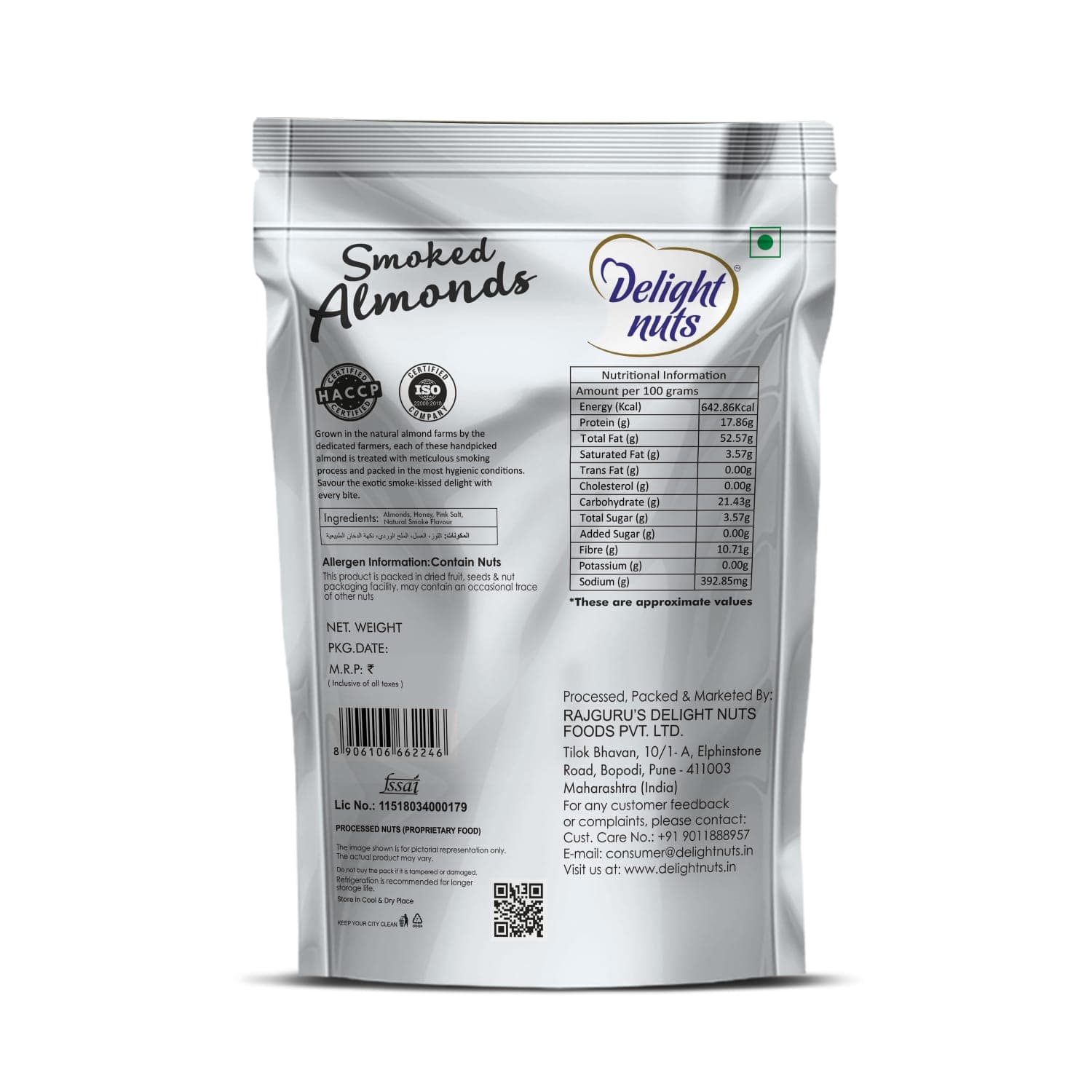 Delight Nuts Smoked Almonds thumbnail 2