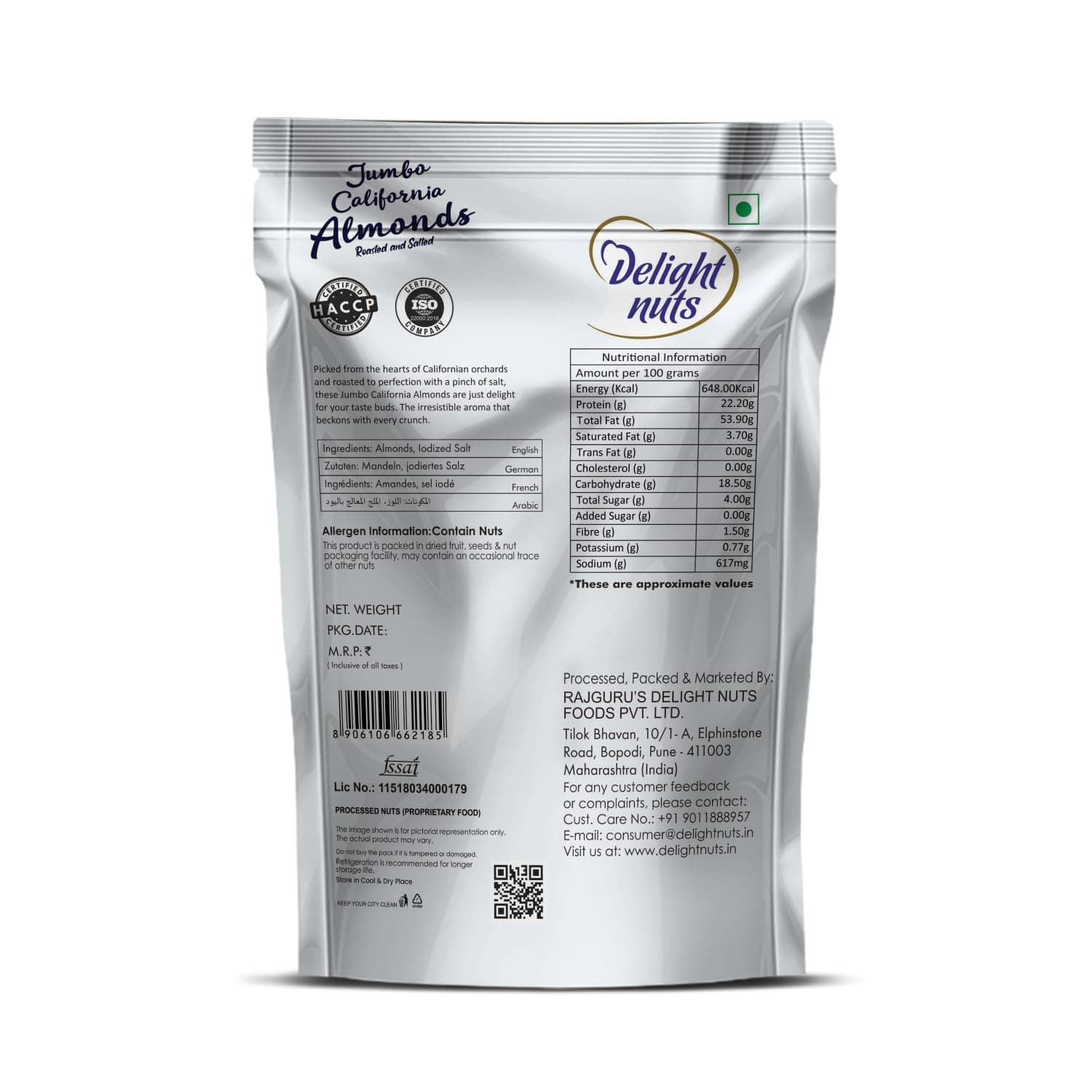 Jumbo California Almonds (Roasted and Salted) thumbnail 2