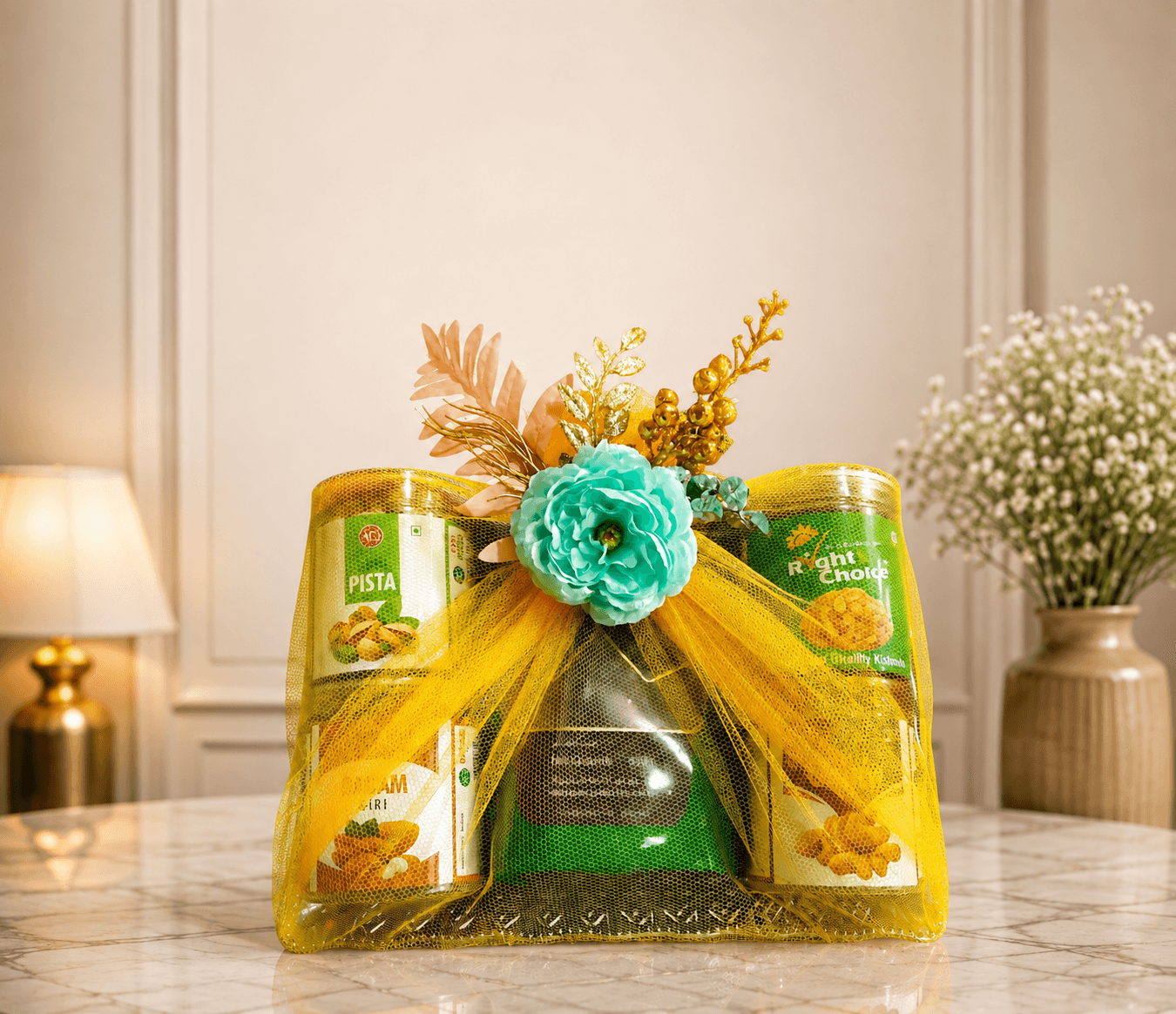 Golden Sunshine Dry Fruit Hamper image 1