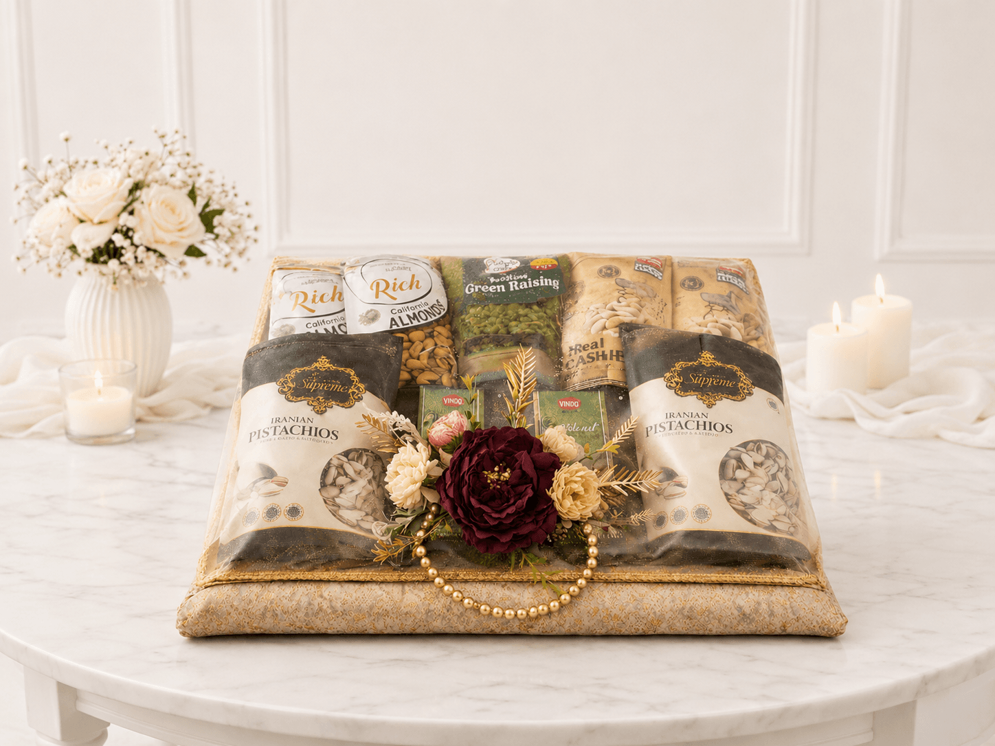 Golden Grace Premium Dry Fruit Tray image 1
